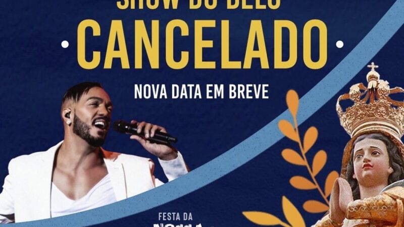 Show de Belo cancelado devido às condições climáticas