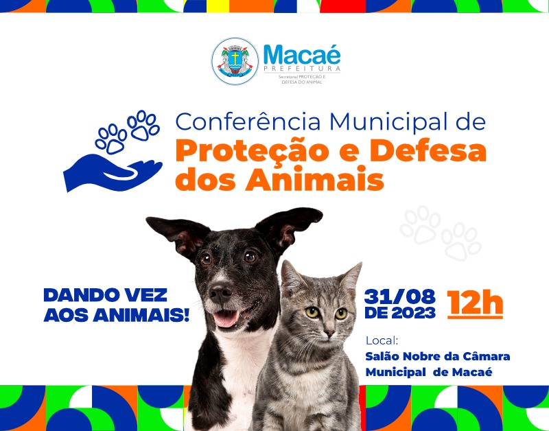 Conferência Municipal de Proteção e Defesa dos Animais acontece no dia 31