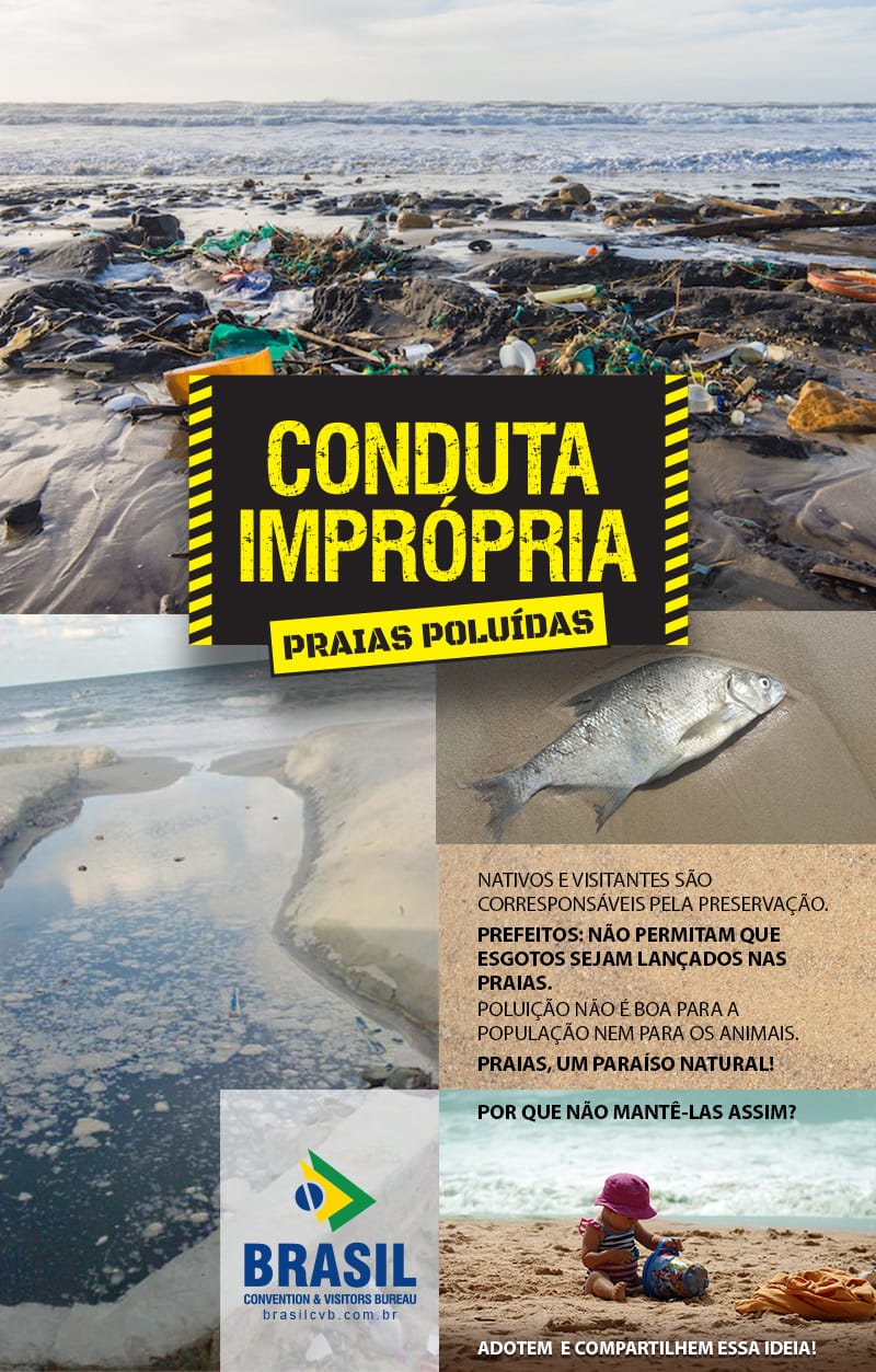 Despoluição de praias e do mar são temas de campanhas do Governo Federal e do Brasil Convention