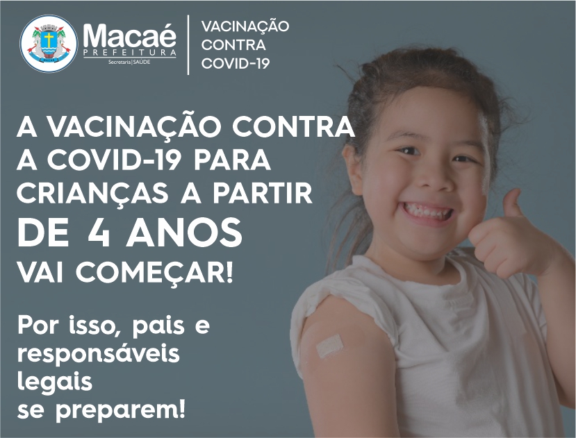 Vacinação de crianças a partir de 4 anos