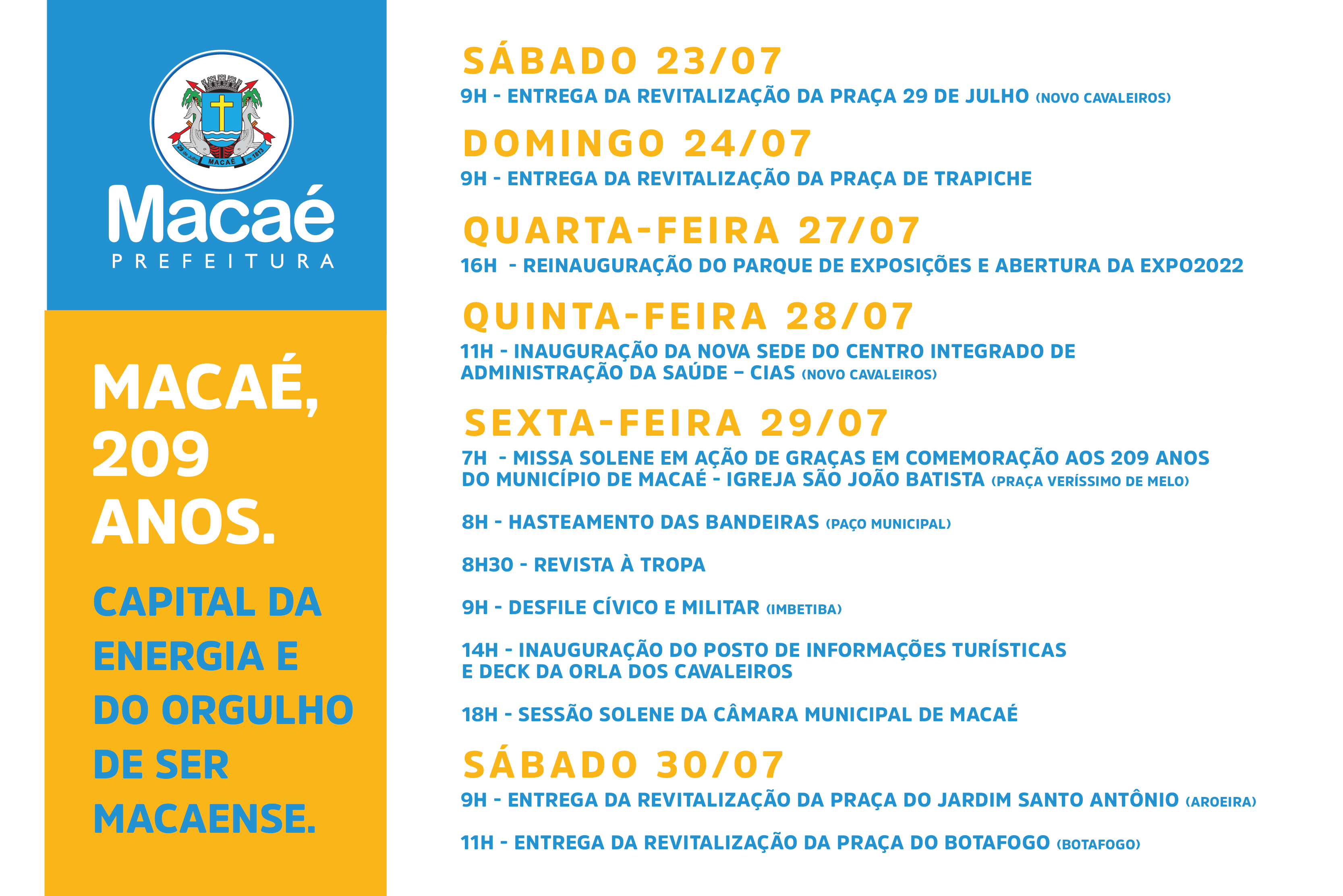 209 anos e muitas conquistas