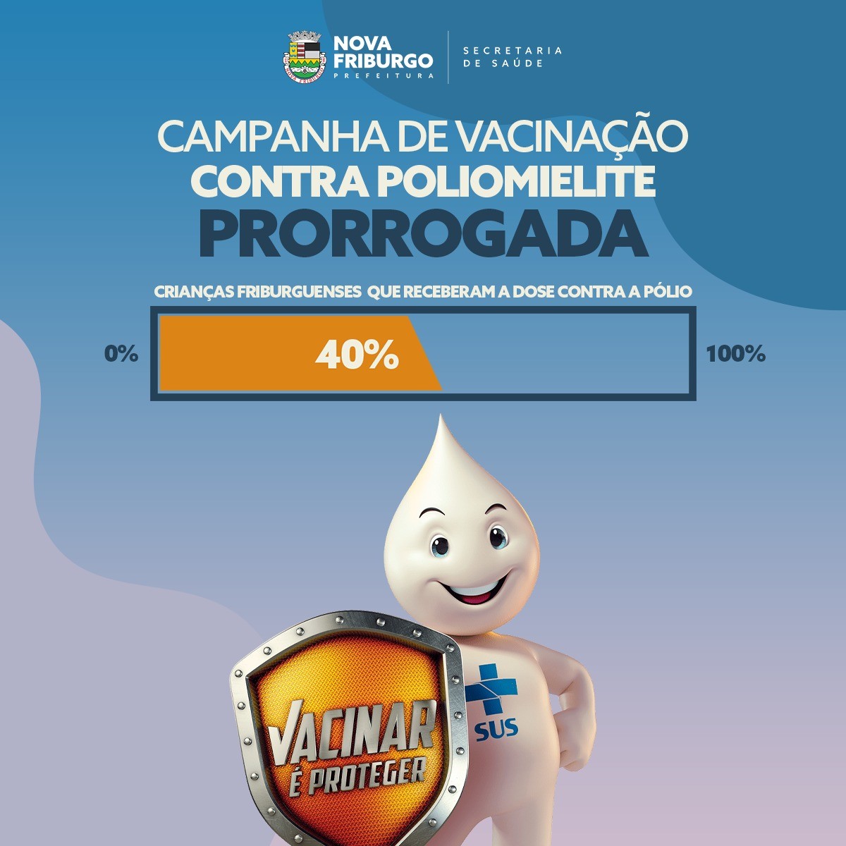 Campanha de Vacinação para Poliomielite continua