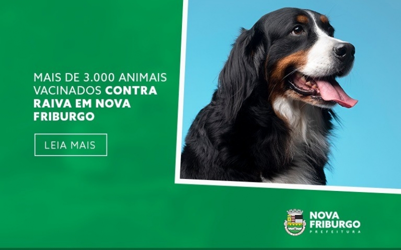 Mais de 3 mil animais vacinados contra a raiva em Friburgo