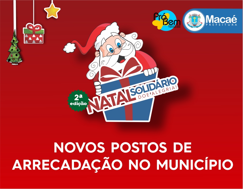 Natal Solidário: novos postos de arrecadação no município