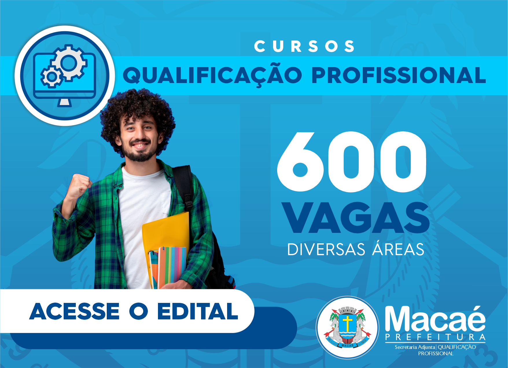 Prefeitura abre 600 vagas para cursos presenciais de qualificação profissional