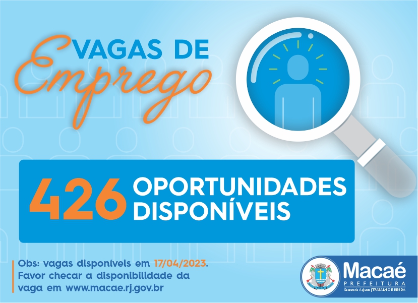 Semana começa com 426 vagas de empregos