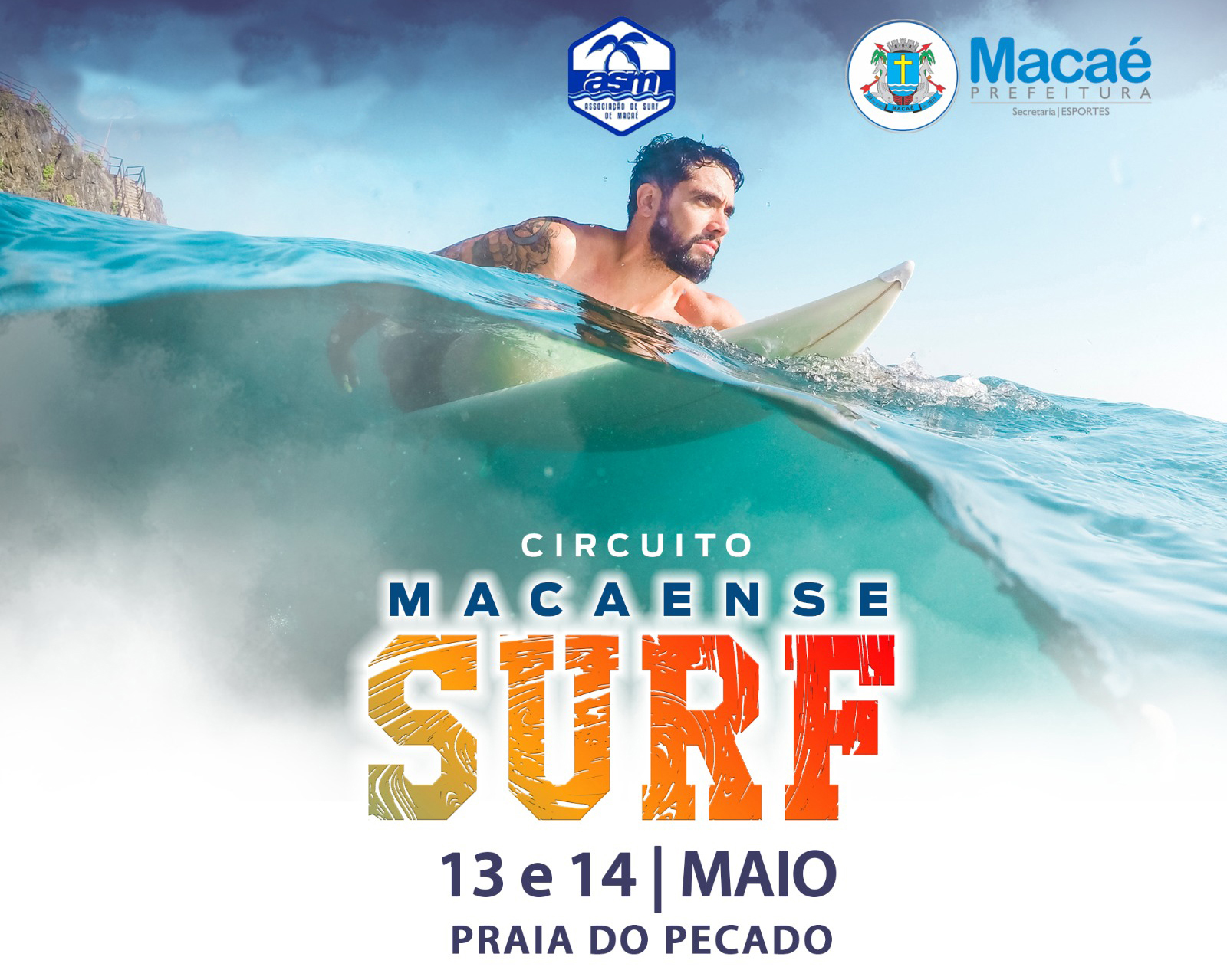 Praia do Pecado sedia 1ª Etapa do Circuito de Surf – ASM 2023