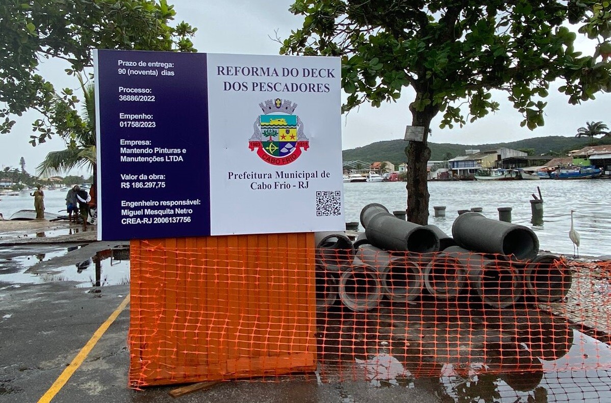 Cabo Frio inicia a reforma do Deck dos Pescadores