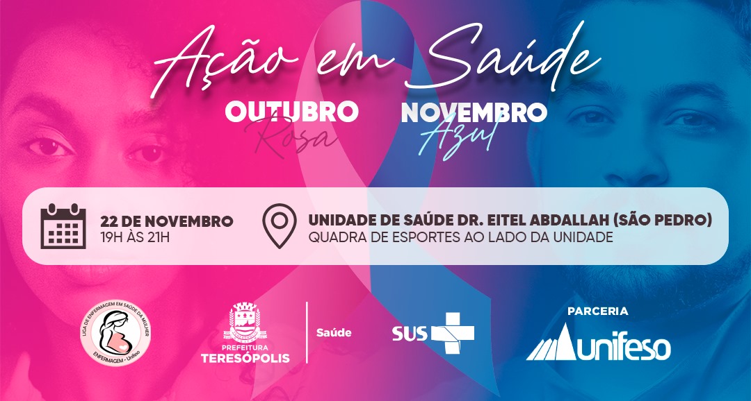 Outubro Rosa e Novembro Azul: Prefeitura de Teresópolis promove ‘Ação em Saúde’