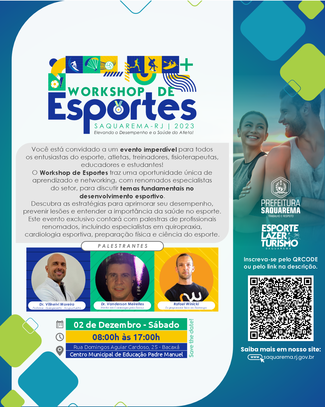 Prefeitura realizará workshop de esportes em Saquarema