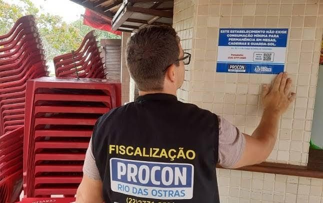 Procon fiscaliza quiosques da Orla de Rio das Ostras