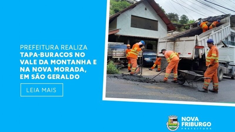 Tapa-buracos no Vale da Montanha e na Nova Morada, em São Geraldo