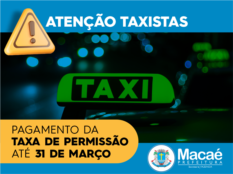 Taxistas devem pagar taxa de permissão até 31 de março