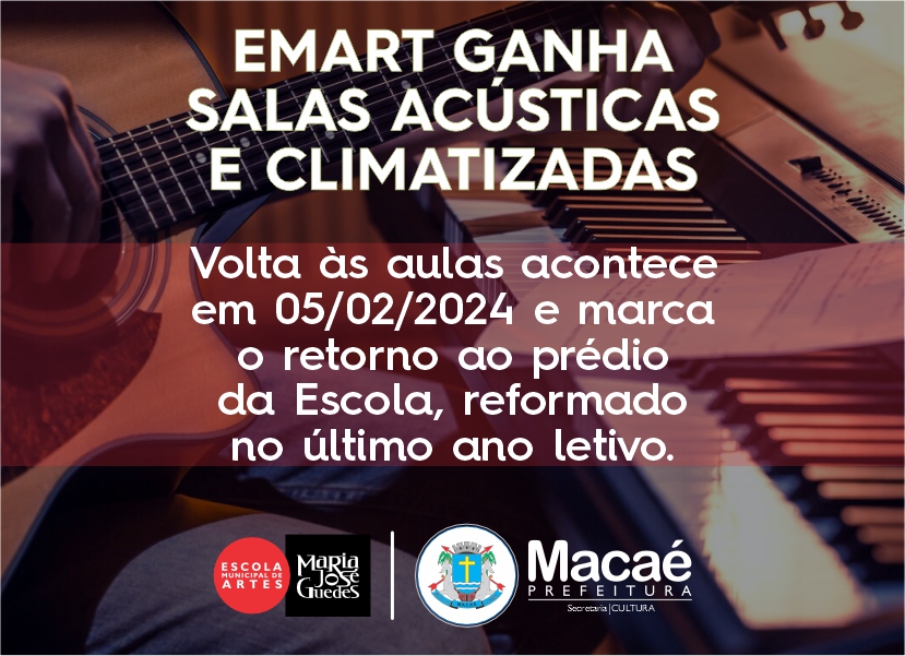 Escola de Artes de Macaé ganha salas acústicas e climatizadas