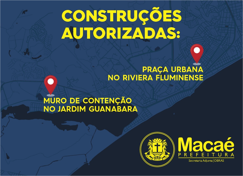 Autorizada construção de praça no Riviera e muro de contenção no Jardim Guanabara