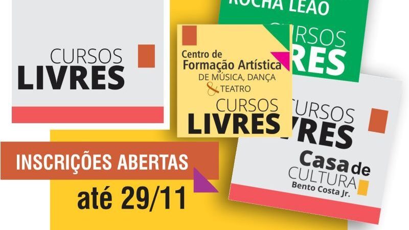 Instrutores de Cursos Livres tem inscrição