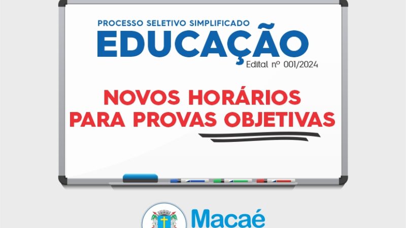 Educação: Prova do PSS no domingo será em dois turnos