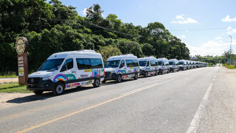 Prefeitura disponibiliza 40 vans para o transporte dos alunos das creches municipais