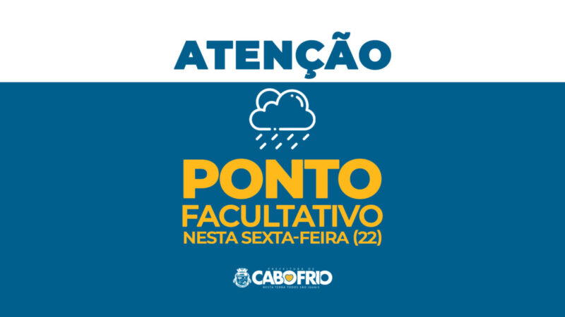 Prefeitura de Cabo Frio decreta ponto facultativo nesta sexta (22)