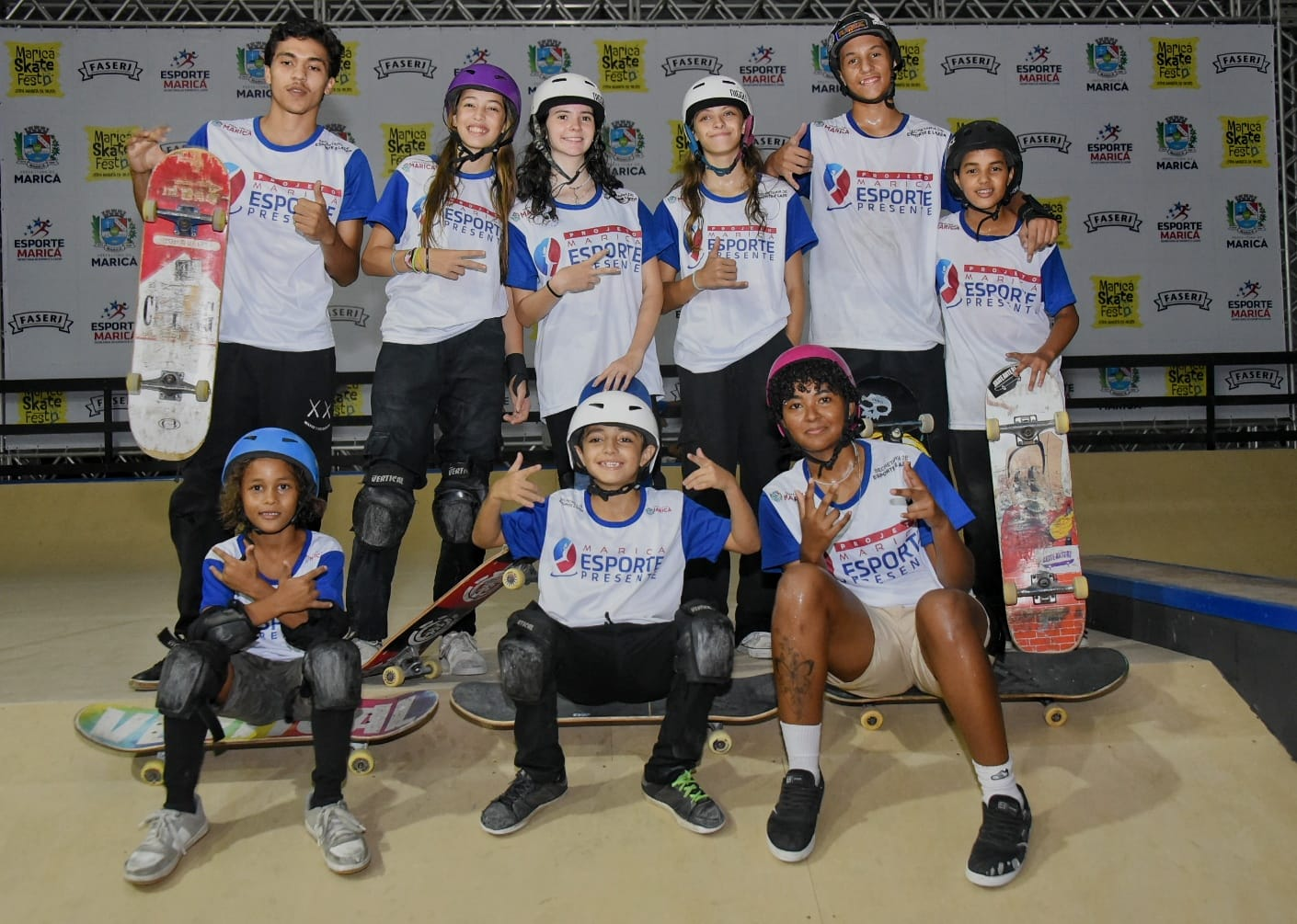 Alunos do projeto Maricá Esporte Presente testam arena do festival Skate Fest’