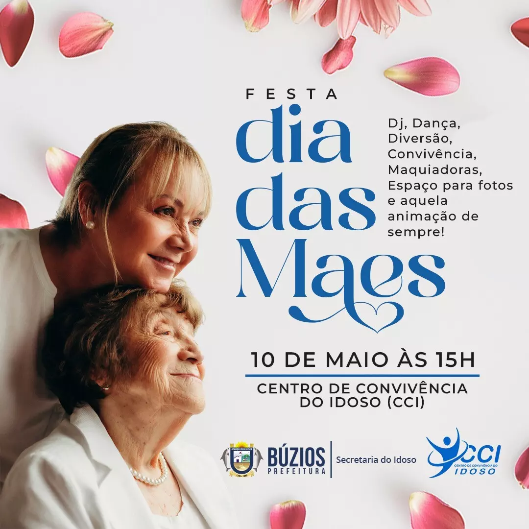 Secretaria do Idoso de Búzios promove confraternização para cadastrados no CCI em homenagem ao Dia das Mães