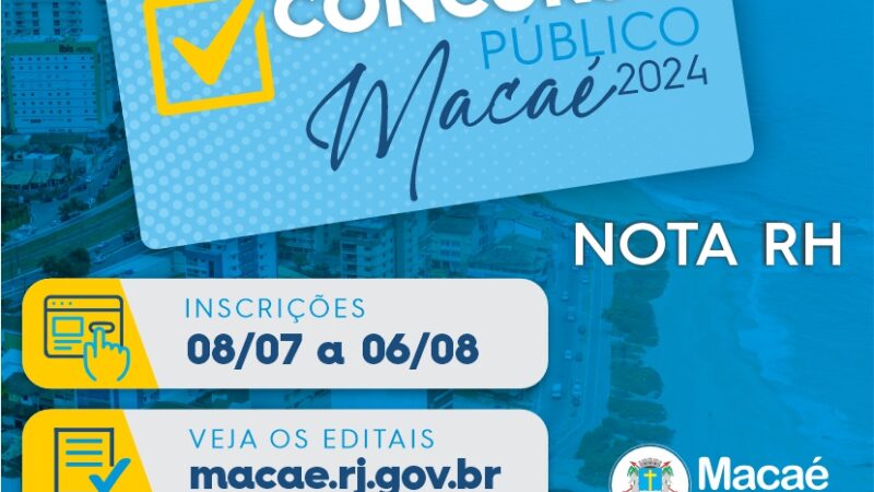 Nota RH sobre editais do concurso público – 05/07/2024