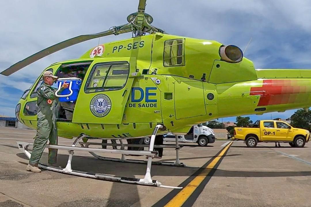 Helicóptero adquirido pelo Governo do Rio transportou 600 órgãos em três anos de atividade