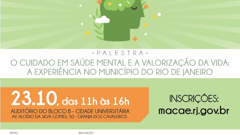 Ciclo de palestras sobre Saúde Mental inicia nesta quarta