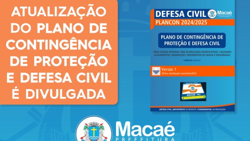 Atualização do Plano de Contingência de Proteção e Defesa Civil é divulgada