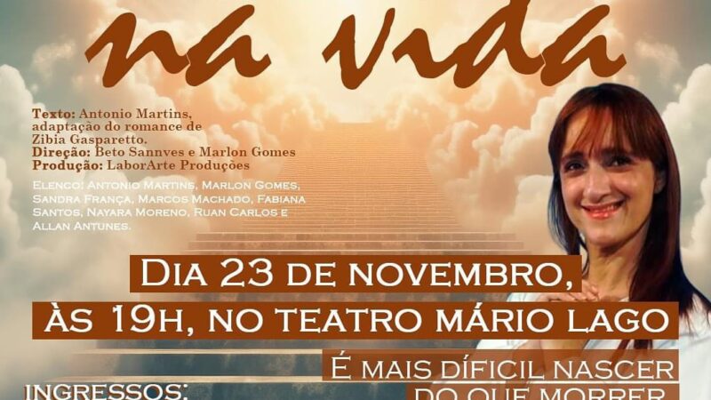 Teatro Mário Lago terá dois espetáculos no final de semana