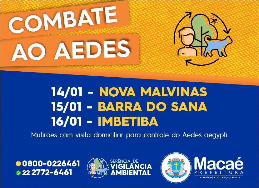 Vigilância Ambiental intensifica mutirões de combate ao Aedes