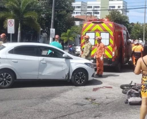 Motociclista fica ferido após colisão em Cabo Frio