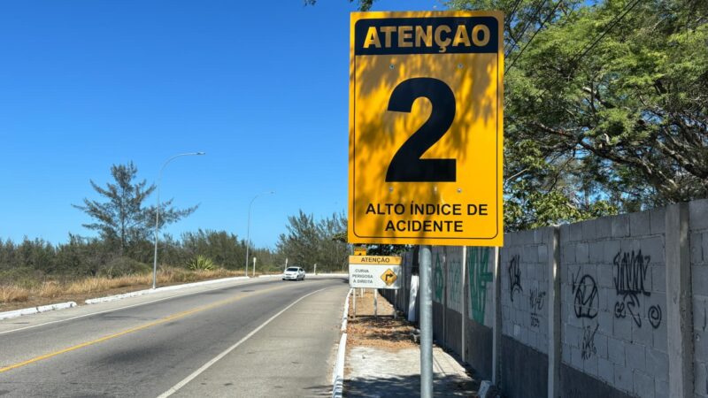 Arraial do Cabo reforça segurança na RJ-140 com novas sinalizações