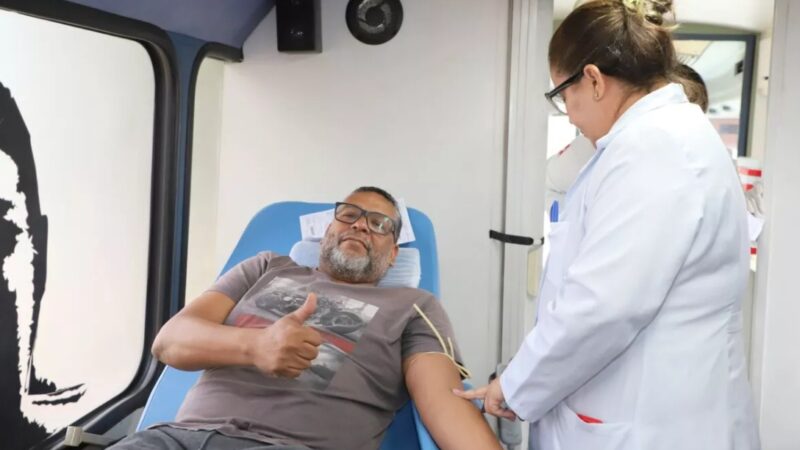 Campanha de doação de sangue é realizada na Praça da Matriz em Quissamã