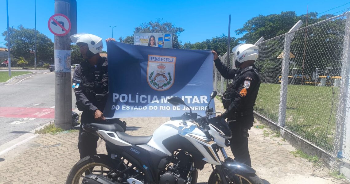 Moto sem placa é apreendida durante ação do 32º BPM em Rio das Ostras