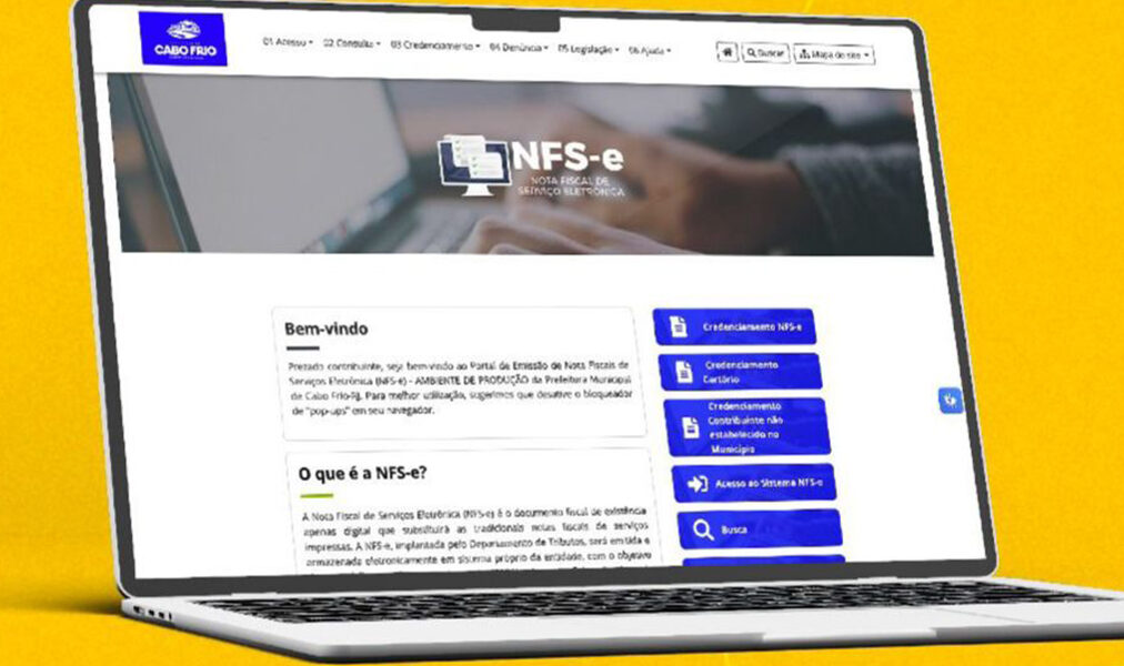 Cabo Frio adere ao padrão nacional de nota fiscal de serviços