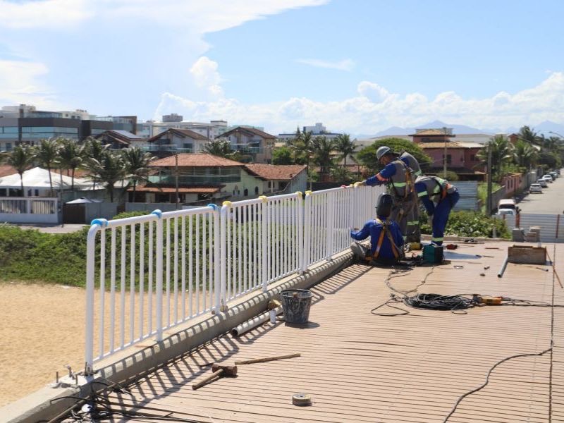 Prefeitura atualiza andamento das obras de reforma do Píer de Costazul, em Rio das Ostras