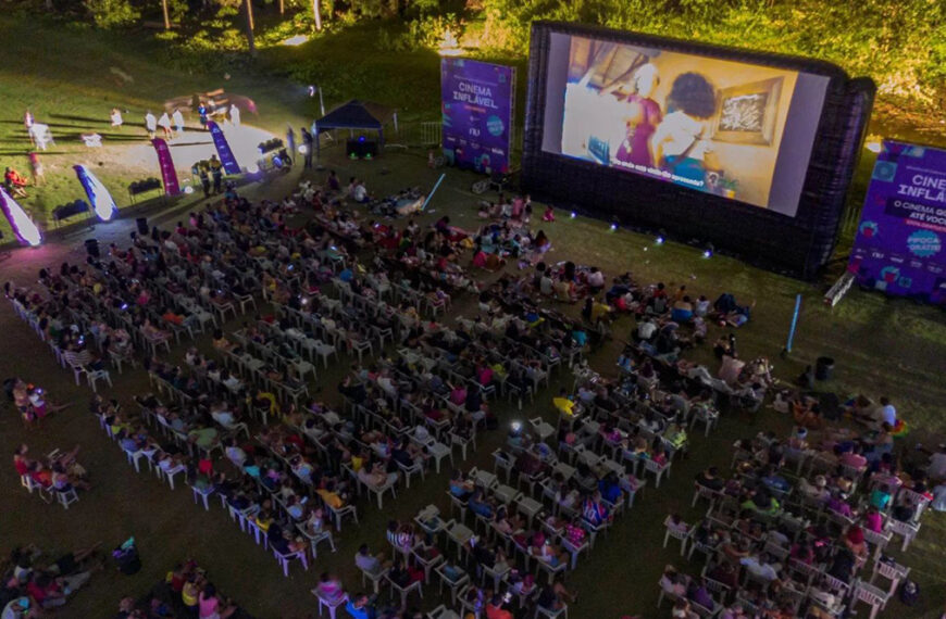 Iguaba Grande recebe estrutura para 800 pessoas com cinema gratuito por três dias