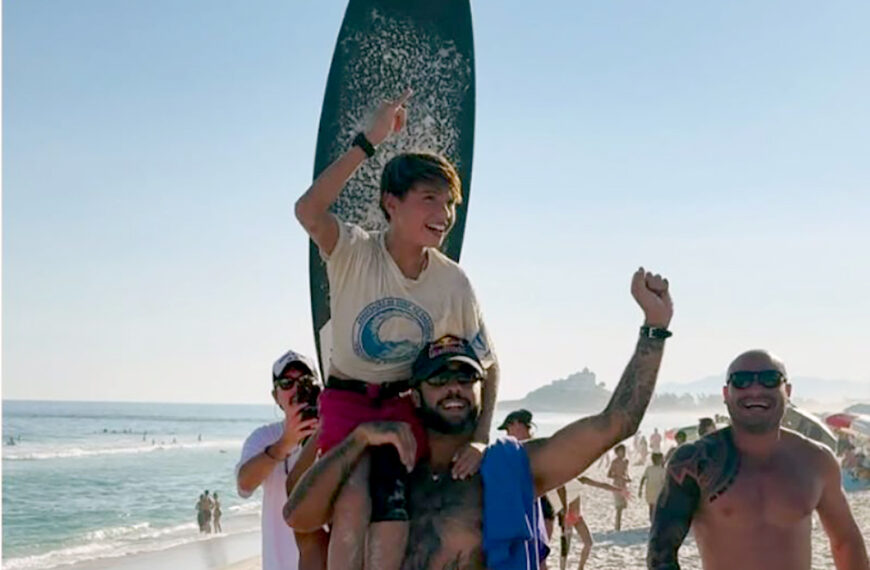 Filho de Luana Piovani e Pedro Scooby leva título Sub-14 em Saquarema