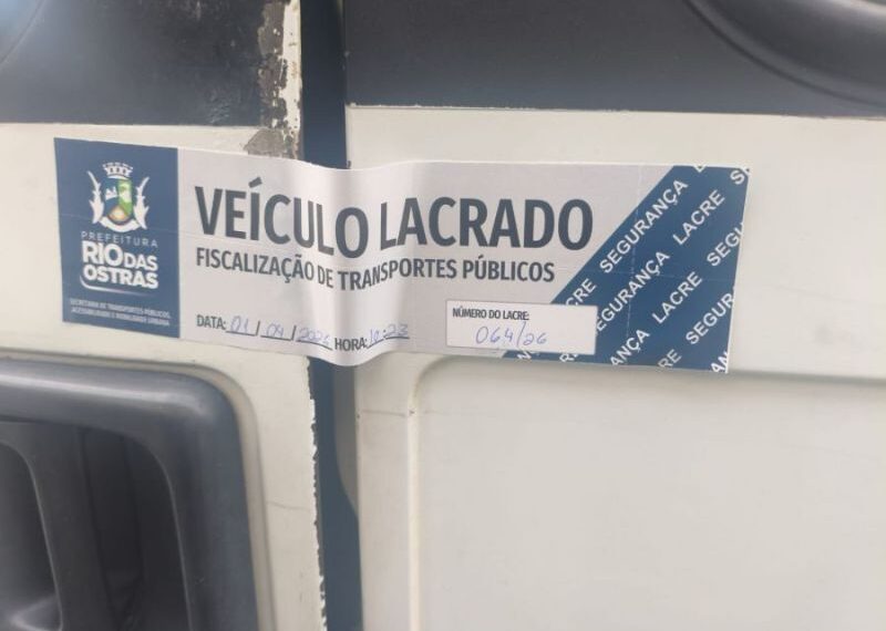 Falta de conservação retira mais 4 vans de circulação após fiscalização em Rio das Ostras