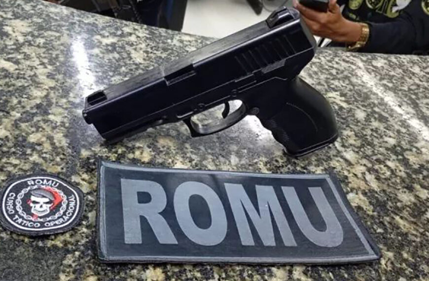 Ação da Romu termina com homem detido por ameaças com arma na praia do Forte