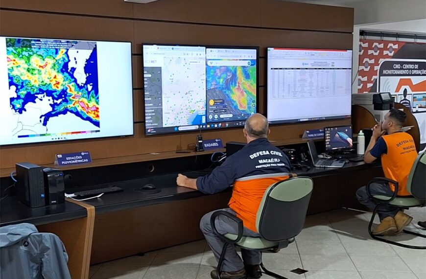 Macaé entra em alerta para ressaca e ventos fortes nesta segunda-feira
