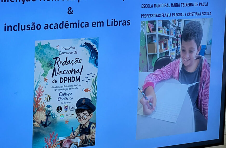Estudante do 5º ano de Rio das Ostras é premiado em concurso da Marinha