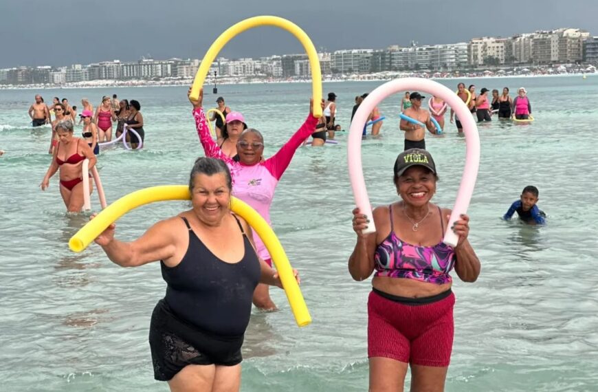 Praia do Forte reúne idosos em ação de saúde e bem-estar em Cabo Frio
